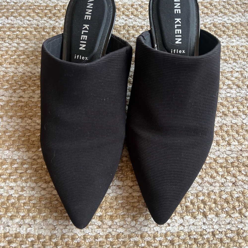 Anne Klein Women's Black Mules